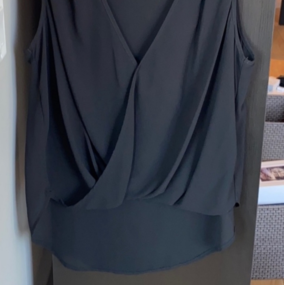 🎉2 for$15🎉 WAYF Sheer Faux Wrap Shirt, XS - Picture 3 of 4